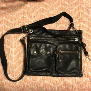 Fossil black leather crossbody